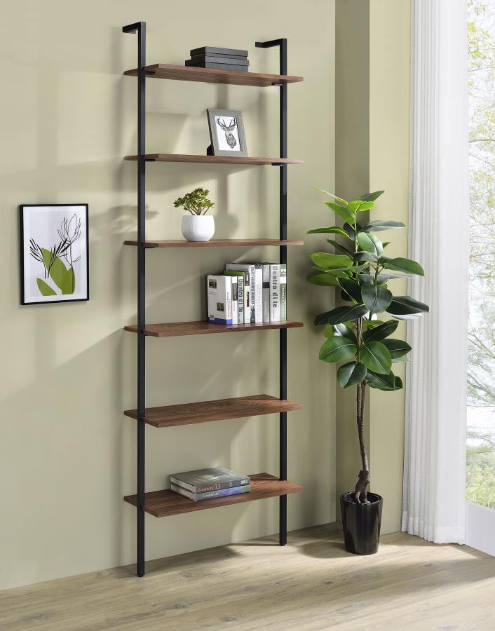 Owens 96-inch 6-shelf Wall Bookshelf Walnut | Brown | Walnut | 980072