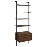 Owens 96-inch 4-shelf Storage Wall Bookshelf Walnut | Brown | Walnut | 980074