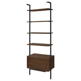Owens 96-inch 4-shelf Storage Wall Bookshelf Walnut | Brown | Walnut | 980074