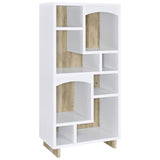 Dalton 65-inch 6-shelf Bookcase White and Distressed Pine | White | 980075