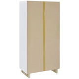 Dalton 65-inch 6-shelf Bookcase White and Distressed Pine | White | 980075
