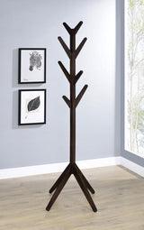 Margaret Solid Wood Coat Rack Clothing Hanger Cappuccino | Brown | Cappuccino | 983273