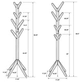 Margaret Solid Wood Coat Rack Clothing Hanger Cappuccino | Brown | Cappuccino | 983273
