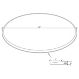 Glass Tops 48-inch 6mm Round Clear Tempered Glass Top | Clear | CB48RD-6