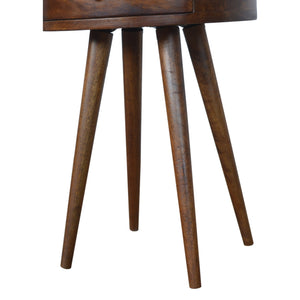 Aluna Nordic Chestnut Circular Nightstand