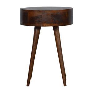Aluna Nordic Chestnut Circular Nightstand
