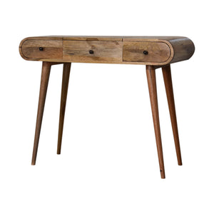 Aluna Oakish Round Vanity Desk