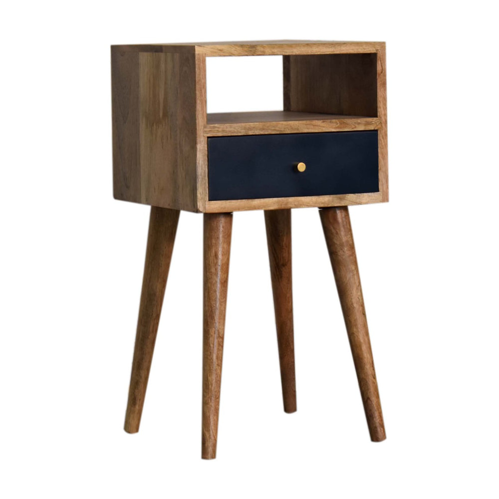 Aluna Mini Navy Blue Hand Painted Nightstand