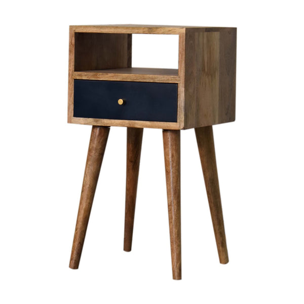 Aluna Mini Navy Blue Hand Painted Nightstand