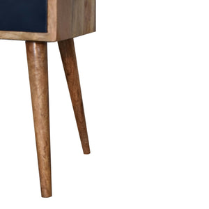 Aluna Mini Navy Blue Hand Painted Nightstand
