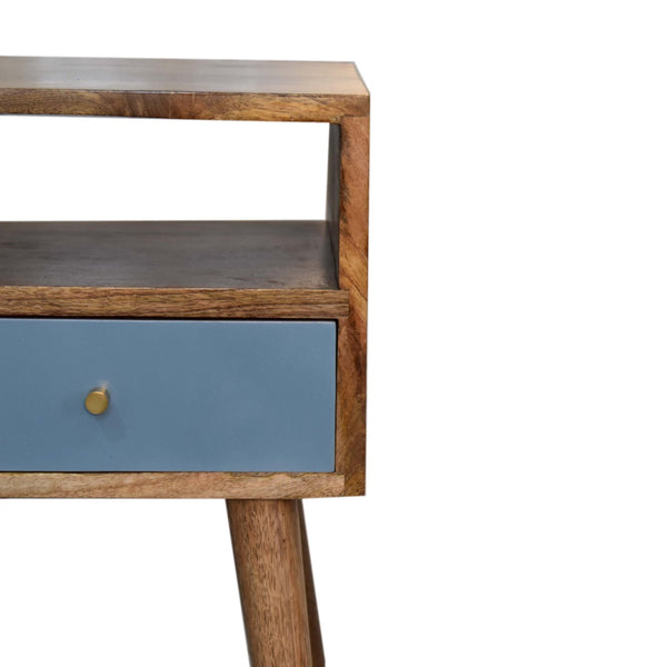 Aluna Mini Blue Hand Painted Nightstand