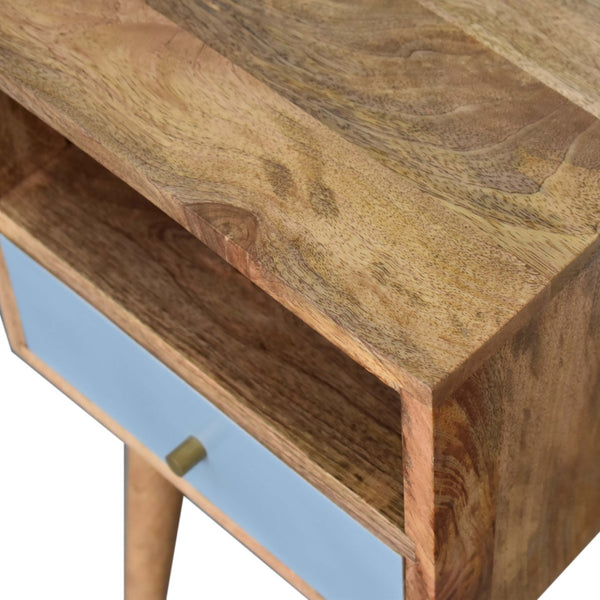 Aluna Mini Blue Hand Painted Nightstand
