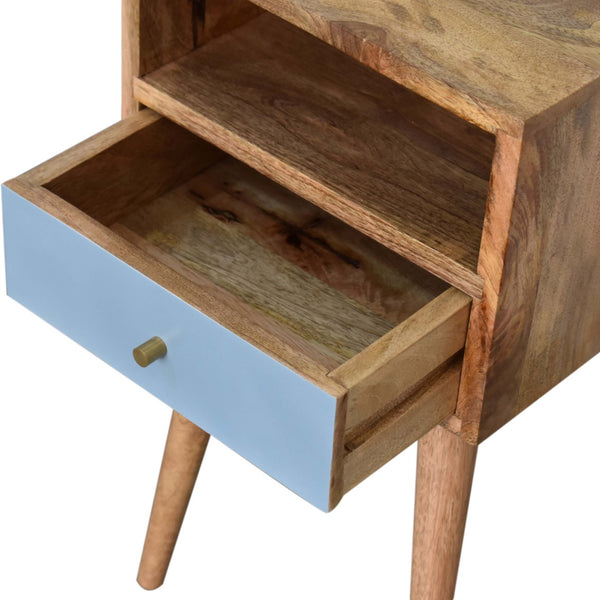 Aluna Mini Blue Hand Painted Nightstand