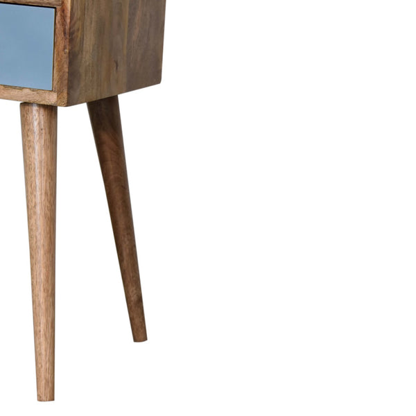 Aluna Mini Blue Hand Painted Nightstand