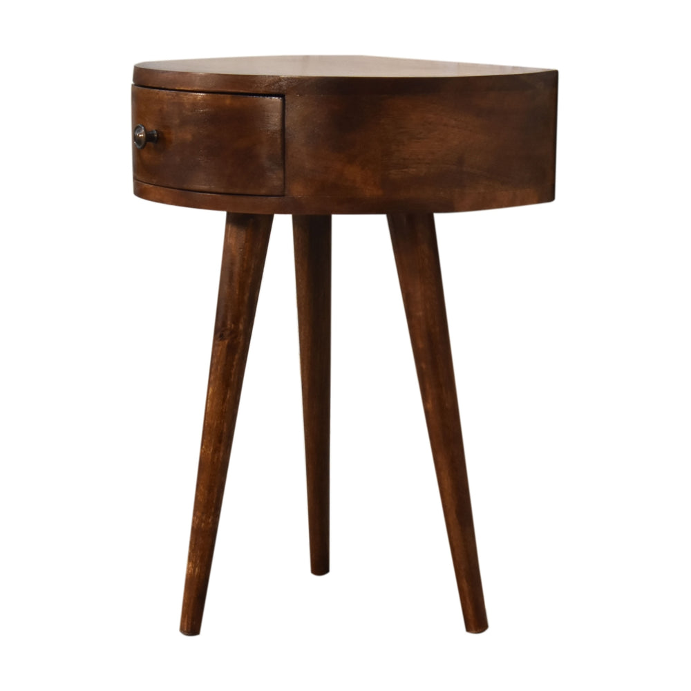 Aluna Chestnut Semi Circle Nightstand