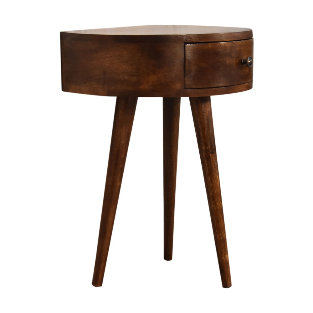 Aluna Chestnut Semi Circle Nightstand