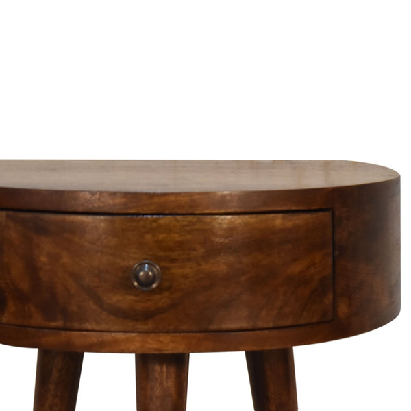 Aluna Chestnut Semi Circle Nightstand