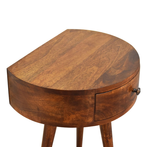 Aluna Chestnut Semi Circle Nightstand