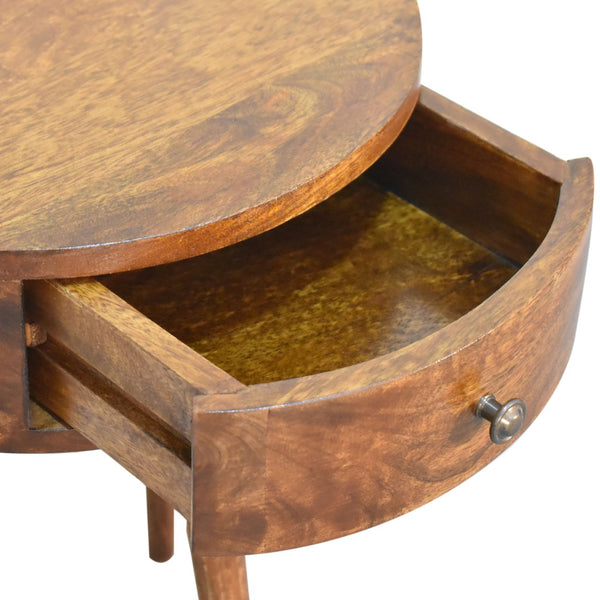 Aluna Chestnut Semi Circle Nightstand