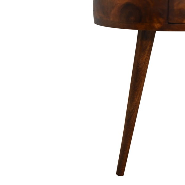 Aluna Chestnut Semi Circle Nightstand