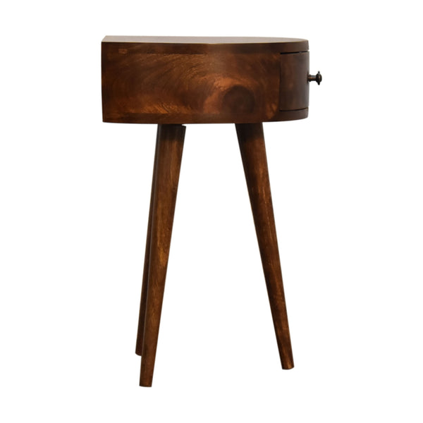 Aluna Chestnut Semi Circle Nightstand