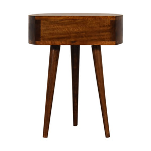 Aluna Chestnut Semi Circle Nightstand