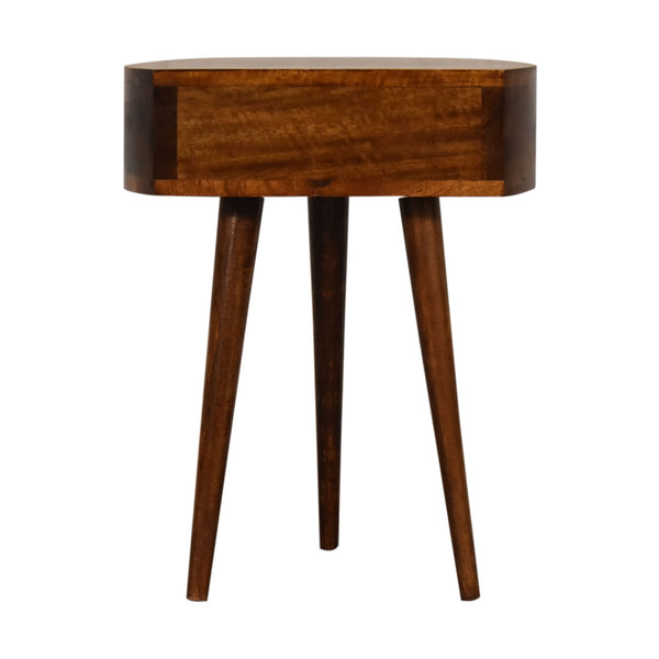 Aluna Chestnut Semi Circle Nightstand