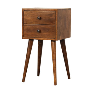 Aluna Mini 2 Drawer Chestnut Nightstand