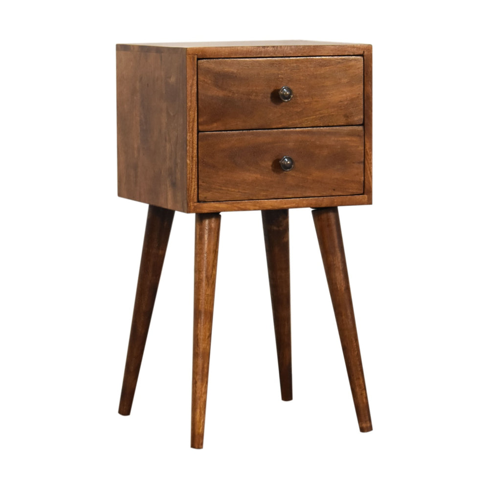 Aluna Mini 2 Drawer Chestnut Nightstand