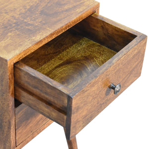 Aluna Mini 2 Drawer Chestnut Nightstand