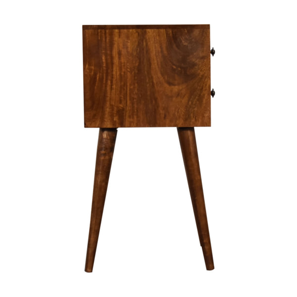 Aluna Mini 2 Drawer Chestnut Nightstand