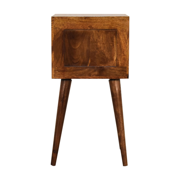 Aluna Mini 2 Drawer Chestnut Nightstand