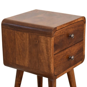 Aluna Mini Chestnut Curved Nightstand