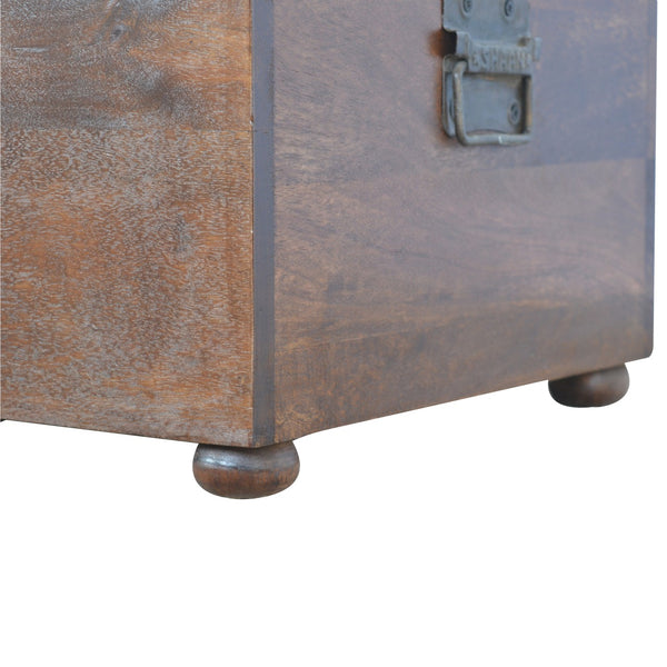 Aluna White Linen Storage Chest