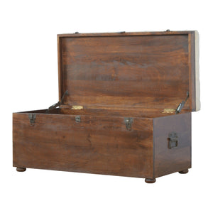 Aluna White Linen Storage Chest