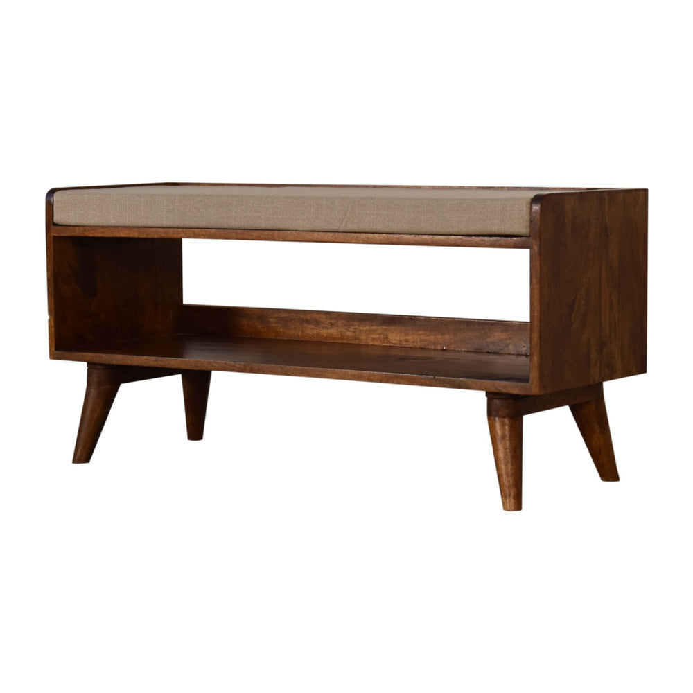 Aluna Mud Linen Nordic Storage Bench