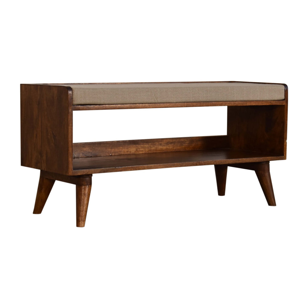 Aluna Mud Linen Nordic Storage Bench
