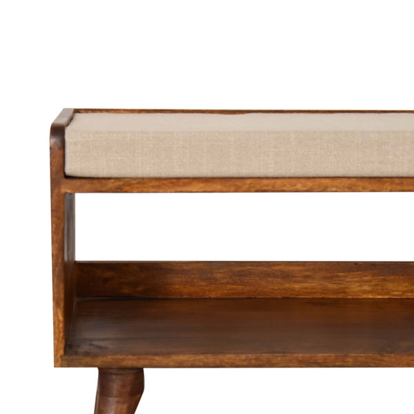 Aluna Mud Linen Nordic Storage Bench