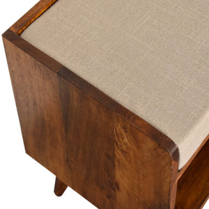 Aluna Mud Linen Nordic Storage Bench
