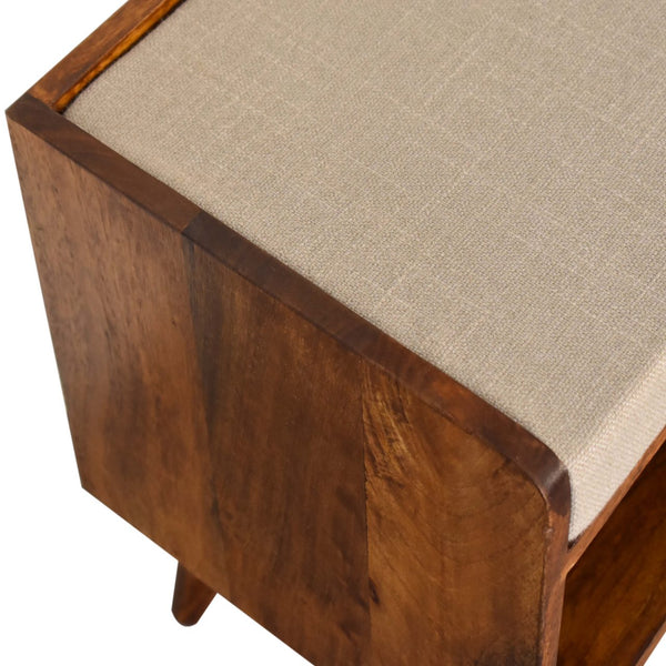 Aluna Mud Linen Nordic Storage Bench