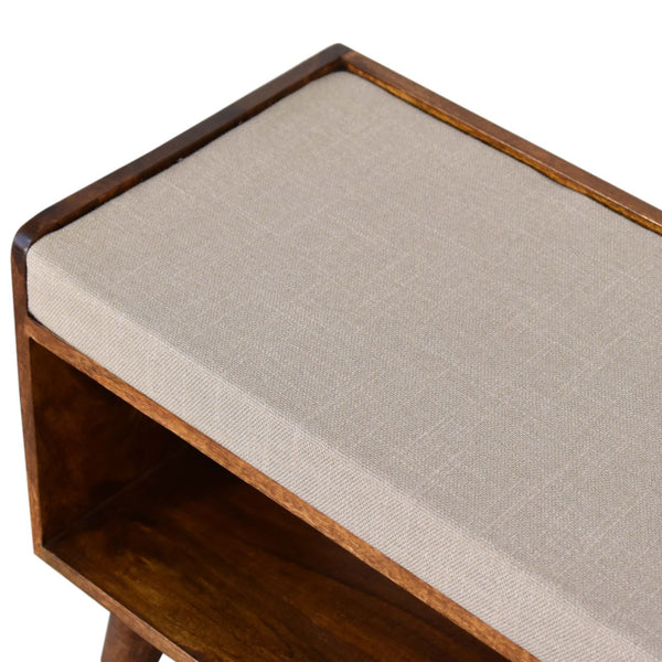 Aluna Mud Linen Nordic Storage Bench