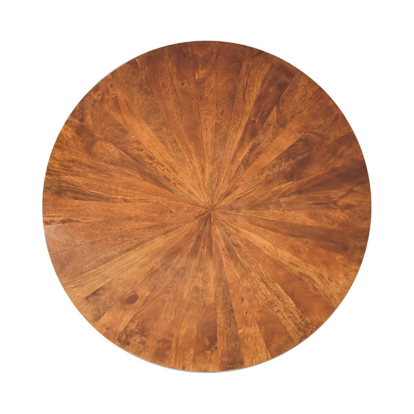 Aluna Chestnut Round Wooden Coffee Table