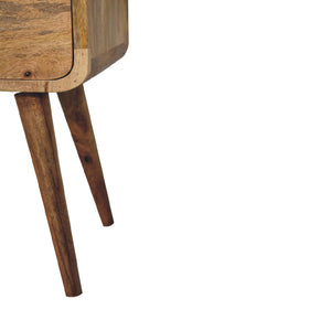 Aluna Mini Oak-ish Curved Nightstand