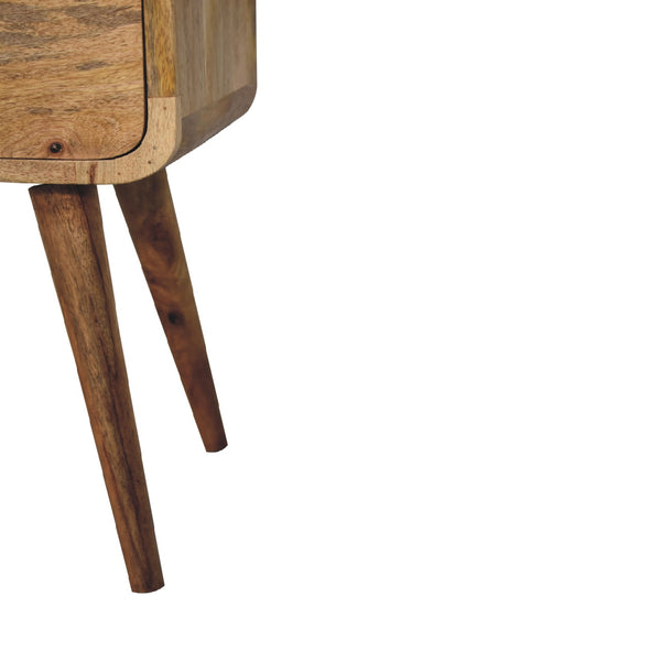 Aluna Mini Oak-ish Curved Nightstand