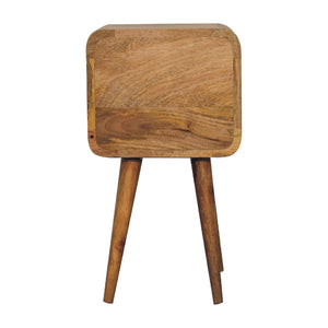 Aluna Mini Oak-ish Curved Nightstand