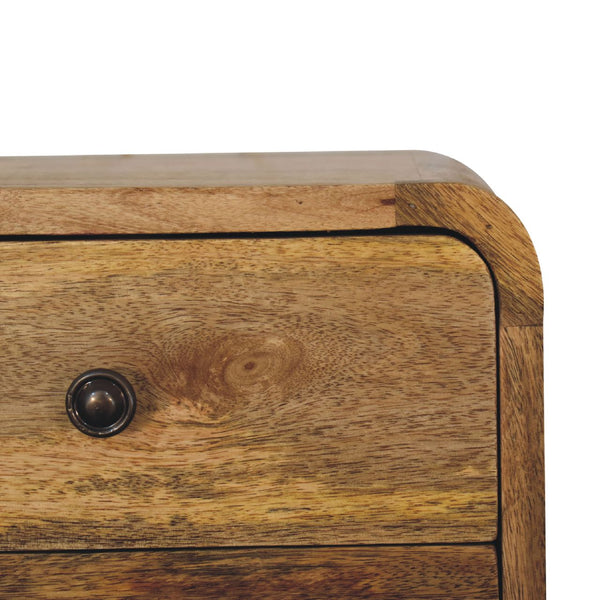 Aluna Mini Curve Oakish Floating Nightstand