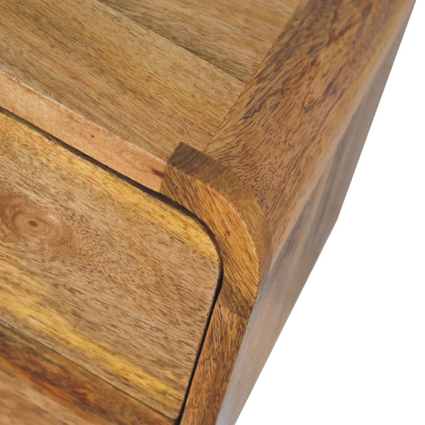 Aluna Mini Curve Oakish Floating Nightstand