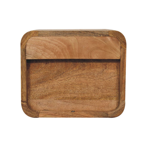 Aluna Mini Curve Oakish Floating Nightstand