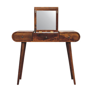 Aluna Chestnut Mirror Dressing Table