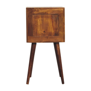 Aluna Mini Chestnut Cube 2 Drawer Nightstand